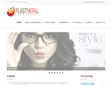 Tablet Screenshot of plastnepalfoundation.com